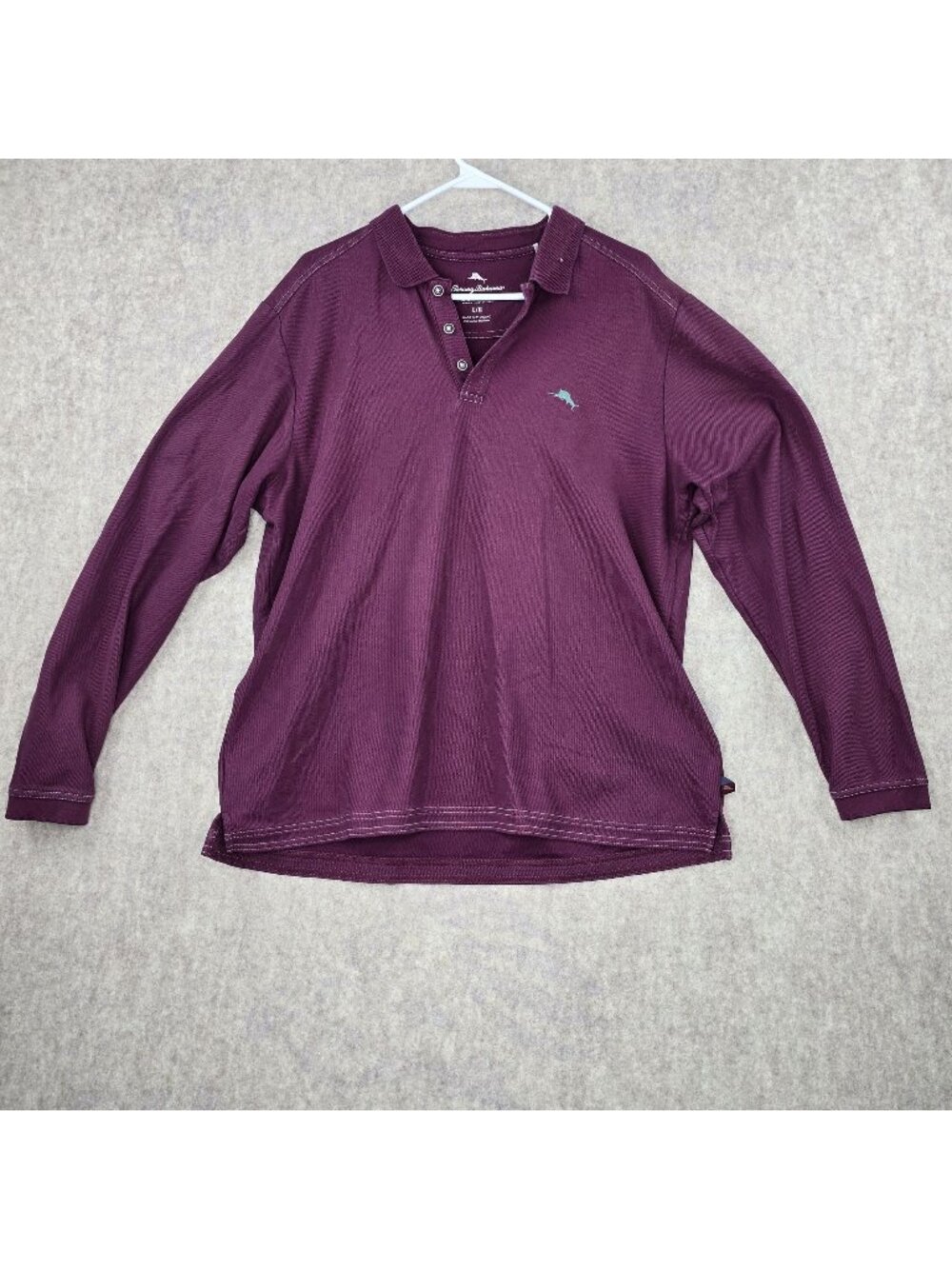 Tommy Bahama Mens L Plum Polo Shirt L Supima Cotton
